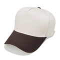 Detail of high-density cotton canvas baseball cap with neat stitching on dark brown brim - M (56-58cm) / Coffee
