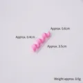 Rosa Spirale aus weichem Ton DIY Zubehör 3,5 cm für Schleim und Tortendekoration - 3cm Dicke Nudeln-Rosa