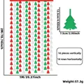 2m Weihnachtsbaum Lametta Vorhang in Rot Weiß Grün als Hintergrund für Partydekoration - Weihnachtsbaum Rot Silber Grün Lametta Vorhang (1m*2m)