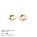 Pendientes de clip minimalistas de acero inoxidable bañados en oro 14K, diámetro 11 mm - Dorado (11mm)