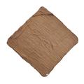 Soft 6-layer brown cotton muslin hooded baby towel with breathable wrinkled texture - Brown (S214)