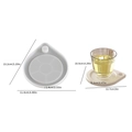 Water drop silicone coaster resin mold with size markings for DIY craft projects - Silicone / No. 1 Water Drop Coaster Mold