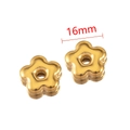 Poliertes goldfarbenes Blumen-Zubehör für die Schmuckherstellung, 16mm Durchmesser Größe - Blumenform-Anhänger / Goldene Blumenform