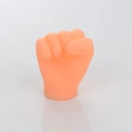 Detailed view of the small flesh-colored silicone cat teaser fist-shaped finger toy - Large Fist Gesture