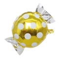 Polka dot yellow lollipop foil balloon for children birthday party decorations - Gold Polka Dot Candy