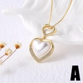Elegante vergoldete Herzkette mit weißer Perle und Zirkonia-Mikroeinlage für Damen - Herz Perle Stil