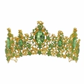 Gold Green Rhinestone