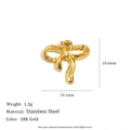 Bowknot pendant in 18K gold plated stainless steel for DIY jewelry making - Bowknot Pendant - Gold