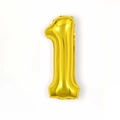 Golden number 1 foil balloon for birthday party and wedding event decoration - 16 Inch Number 1-Gold