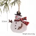 Mini décoration de bonhomme de neige en résine avec écharpe rouge, hauteur 5,5 cm - Bonhomme De Neige À Haut-De-Forme Noir
