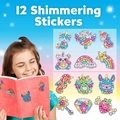 Set of 12 shimmering 5D DIY diamond stickers featuring unicorn and mermaid designs - Laser PVC Series 4/12 Styles