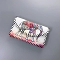 Ethnic bohemian elephant print crossbody phone bag with handmade white faux leather stitching - Pattern 08