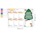 Detailed size chart for the magnetic acrylic weekly planner with 6 colorful dry erase markers - TYU361 Large Christmas Fox (With 6 Pens)