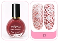 Dunkelroter Nagellack für Stamping 10ml mit professioneller Farbmuster-Nummer 23 - E049-23 Rot