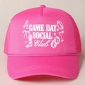 Cappello trucker rosa Game Day Social Club con retro in rete e corda intrecciata - Taglia unica / Rosa Rosso