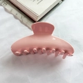 Pinza per capelli francese rosa per capelli folti, molletta grande a forma di squalo - Rosa Acetato