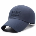 Donkerblauwe sneldrogende baseballpet met CASUAL borduursel en laser-ventilatie - Verstelbaar / Marineblauw