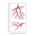 Realistic red blood vessel temporary tattoo sticker for Halloween cosplay makeup 17x9.5cm - Vein Tattoo XB-008
