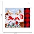 Sottopiatto natalizio con gnomo e motivo a quadri rossi, decorazione da tavola 35x45cm - Tovaglietta (35x45cm)