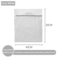 Medium size white mesh laundry bag 40x50cm with grey zipper for washing shirts and sweaters - 70g Grey White Coarse Mesh Medium (40*50cm)