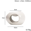Minimalist beige spotted ceramic aroma burner with circular design and dimensions - Standard Egg Shaped Burner