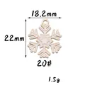 White enamel snowflake charm with gold edges for DIY jewelry, 22mm size charm pendant - 20#(White) Snowflake