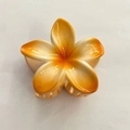 Pinza para el pelo de flor de frangipani con degradado naranja y amarillo vivo - Pinza Para Flores De Bauhinia/naranja Oscuro [aprox. 8 X 7 X 43 Cm]
