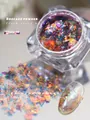 Paillettes de poudre d'ongles opale aurore irisées en pot avec éclat holographique - 6# Poudre Platine Aurora (YH254-06)