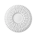 White silicone sink drain cover with small holes for hair filtering and clog prevention - Silicone Hair Blocker OPP Bag White