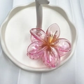 Molla per capelli a forma di fiore rosa su supporto per vacanze al mare - Grande / Rosa con Centro Arancione