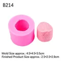 Pink 3D silicone marshmallow mold B214 for candy and candles, 4.5x4.5x3.5cm size - Single Cavity Large (B214) / Pink