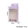Light purple eyelash curler packaging box showing dimensions 11.6cm x 6.5cm - Purple Window Color Box