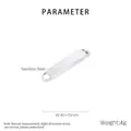 Silberner gewölbter Edelstahl-Anhänger 40x10mm für DIY Schmuckherstellung und Armbänder - 10mm Breite (KLJ8422-Z)