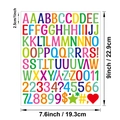 Adesivi colorati con lettere e numeri da 1 pollice per fai-da-te e etichette cucina - Colorato