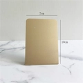 Detailed view of gold metal earring display stand showing 10cm height and 7cm width dimensions - L-Shape Large