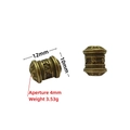Antique bronze ethnic spacer beads with Buddhist mantra relief, 12x10mm jewelry parts - Style 4#