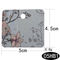 Floral jewelry display card in light blue with pink flower pattern for earrings - Blue Background Floral Pattern (05HB1) / Small