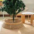 Foldable natural seagrass Christmas tree collar with hand-woven rustic texture - Mixed Weave Tree Collar (50*70*25CM)