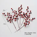 Künstliche rote Stechpalmenbeeren 30cm für Weihnachts-DIY-Deko 5er-Set Zweige - Stil B 5 Zweige
