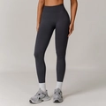 Women's high waist seamless yoga pants in dark grey color with sculpting fit - L / Dark Gray