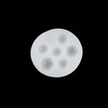 Translucent round silicone mold with six ball patterns for candle or soap making - 1# Transparent A93 (6 Holes)