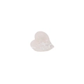 Mini heart acetate hair claw clip in sweet jelly light pink finish for women - Iridescent White 3cm