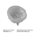 Translucent white rose flower silicone mold for DIY candles and soap making crafts - Peony Style (J-0699)