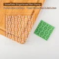 Gingerbread man and snowflake pattern cookie stamper tool for Christmas baking - Snowflake Gingerbread Man Stamp