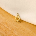 Chic polished gold-plated metal pendant featuring the letter Q for DIY jewelry making - 14k Letter - Q (letter Height 1cm)