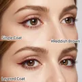 Waterproof red brown eyeliner liquid pen showing single and layered application effects - Red Brown