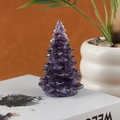 Décoration de Noël miniature en résine d'améthyste violette pour table de fête - 50 Améthyste