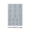 Japanese style French A1 Large nail art stencils with blue grid lines 14pcs pack - French A1 Large