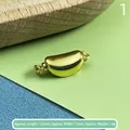 Golden ingot-shaped 925 silver clasp for DIY jewelry, measuring 12.3mm by 7.5mm - Yellow Gold Large