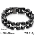 Black and Silver Motorcycle Chain Style (KB77326-BD)